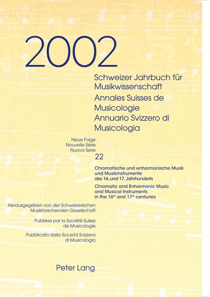 Produktbild: Schweizer Jahrbuch f&uuml;r Musikwissenschaft- Annales Suisses de Musicologie- Annuario Svizzero di Musicologia