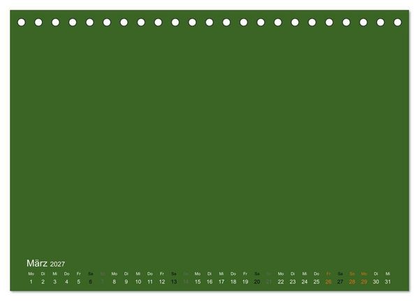 Produktbild: Bastelkalender - dunkel Gr&uuml;n (Tischkalender 2027 DIN A5 quer), CALVENDO Monatskalender