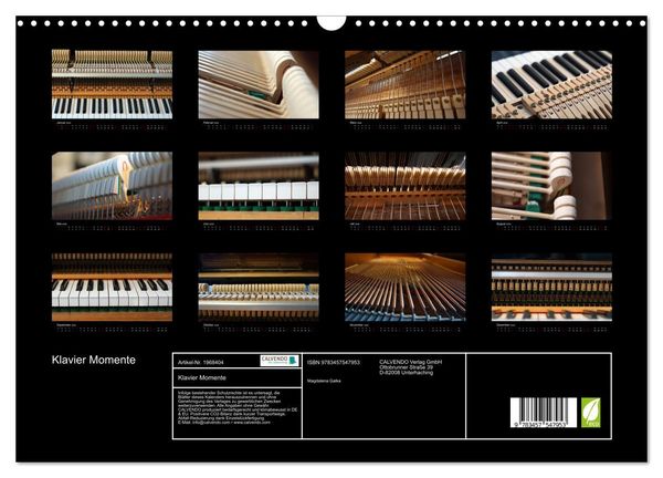 Produktbild: Klavier Momente (Wandkalender 2026 DIN A3 quer), CALVENDO Monatskalender