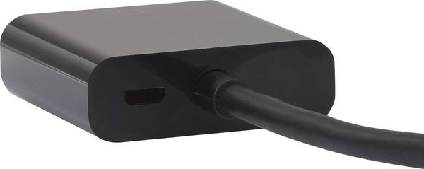 Produktbild: Renkforce RF-3301134 DVI / VGA Adapter [1x DVI-Stecker 24+1pol. - 1x VGA-Buchse] Schwarz mit Ferritkern, vergoldete Steckkontakte 15.00 cm