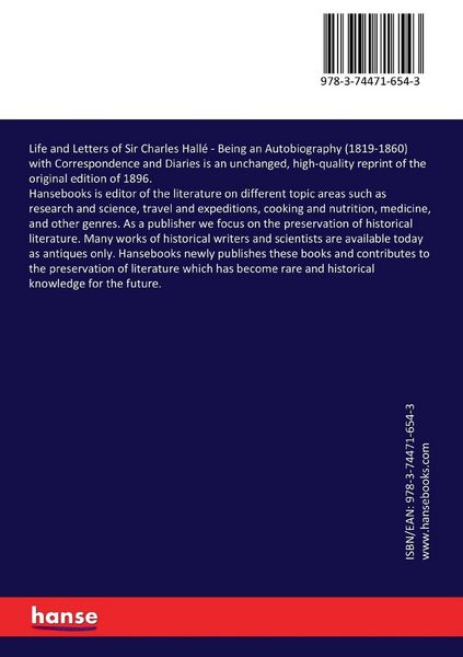 Produktbild: Life and Letters of Sir Charles Hall&eacute;