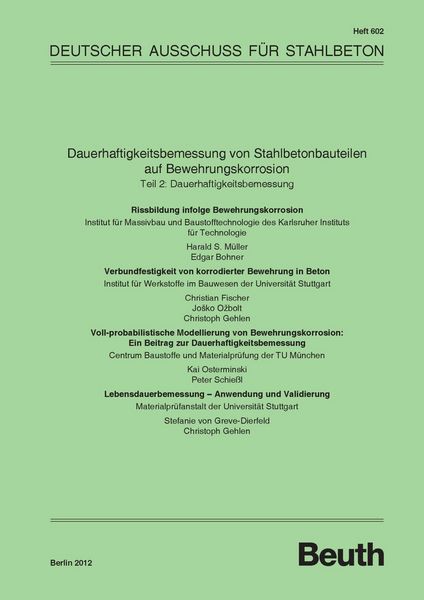 Produktbild: Dauerhaftigkeitsbemessung von Stahlbetonbauteilen auf Bewehrungskorrosion