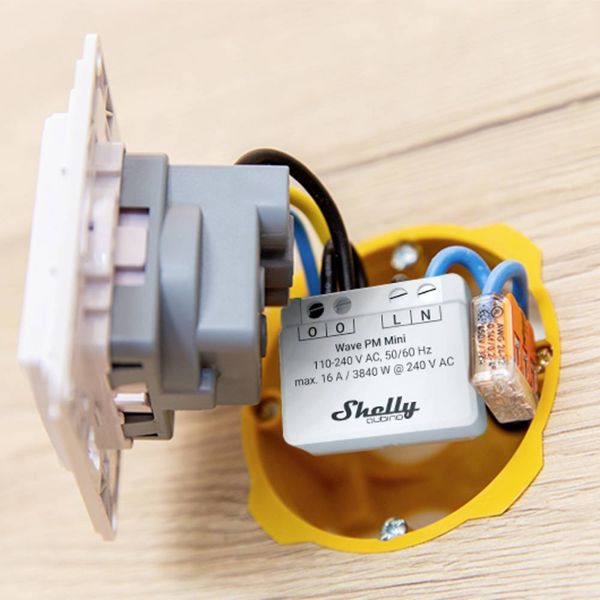 Produktbild: Shelly Qubino Wave PM Mini Schalt-Messaktor Z-Wave