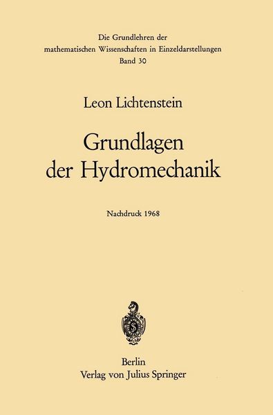 Produktbild: Grundlagen der Hydromechanik