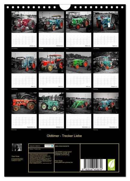 Produktbild: Oldtimer - Trecker Liebe (Wandkalender 2026 DIN A4 hoch), CALVENDO Monatskalender