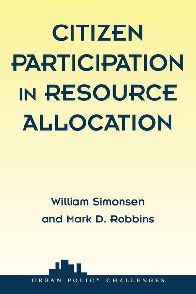 Produktbild: Citizen Participation In Resource Allocation