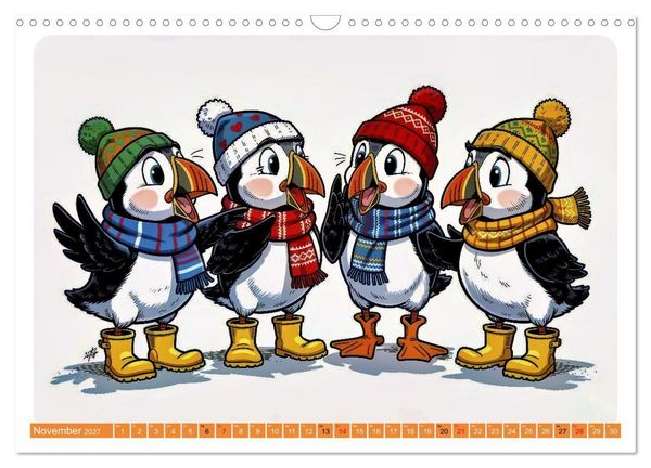 Produktbild: Papageientaucher - Comic (Wandkalender 2027 DIN A3 quer), CALVENDO Monatskalender