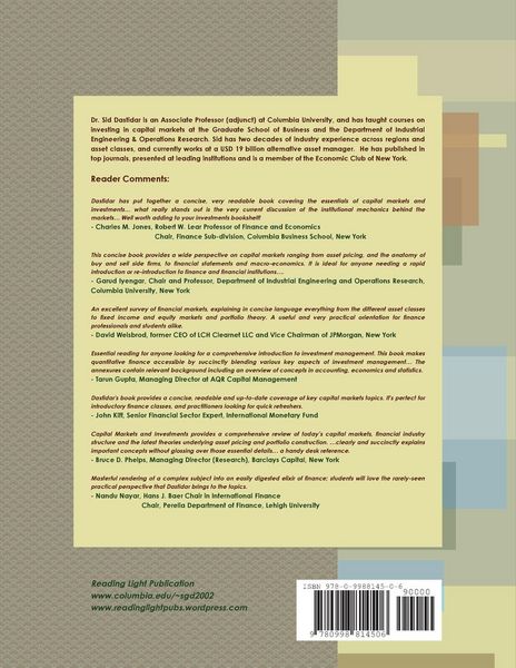 Produktbild: Capital Markets and Investments