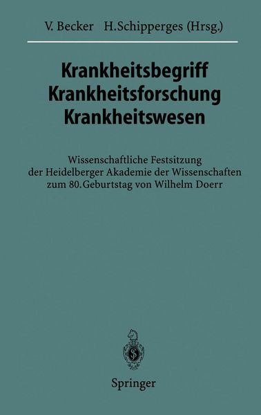Produktbild: Krankheitsbegriff Krankheitsforschung Krankheitswesen