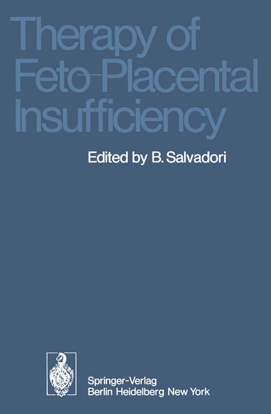Produktbild: Therapy of Feto-Placental Insufficiency