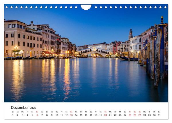Produktbild: Venedig - Die sch&ouml;nsten Orte (Wandkalender 2026 DIN A4 quer), CALVENDO Monatskalender