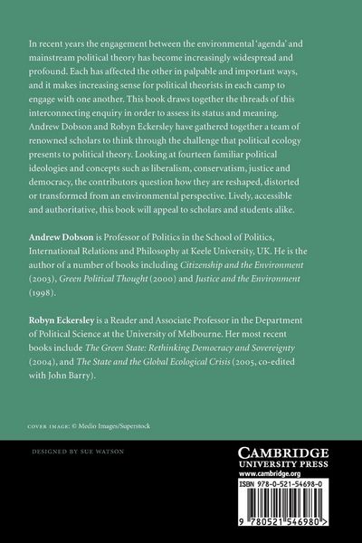 Produktbild: Political Theory and the Ecological Challenge