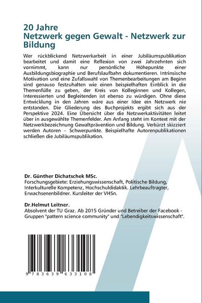 Produktbild: 20 Jahre Netzwerk gegen Gewalt - Netzwerk zur Bildung
