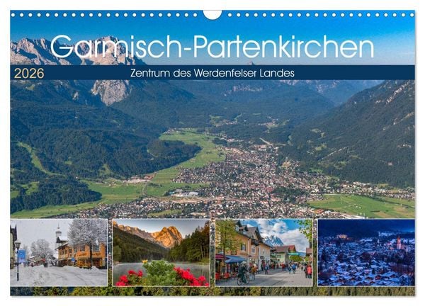 Produktbild: Garmisch-Partenkirchen - Zentrum des Werdenfelser Landes (Wandkalender 2026 DIN A3 quer), CALVENDO Monatskalender