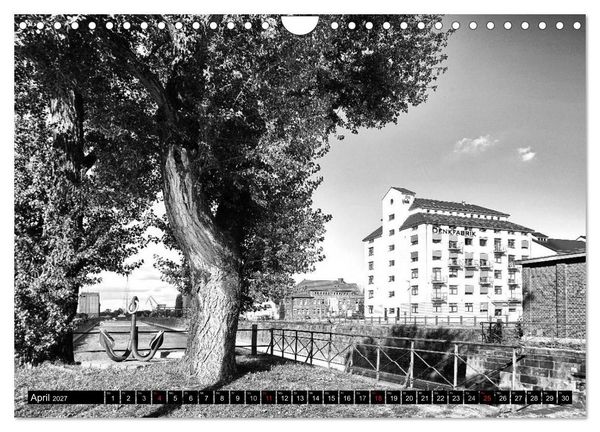 Produktbild: Magdeburg in Schwarz - Wei&szlig; (Wandkalender 2027 DIN A4 quer), CALVENDO Monatskalender