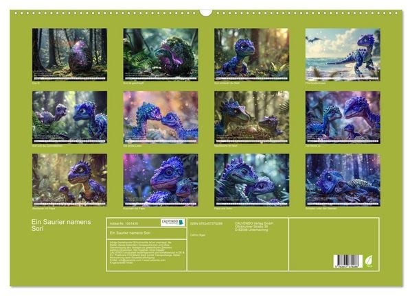 Produktbild: Ein Saurier namens Sori (Wandkalender 2026 DIN A2 quer), CALVENDO Monatskalender