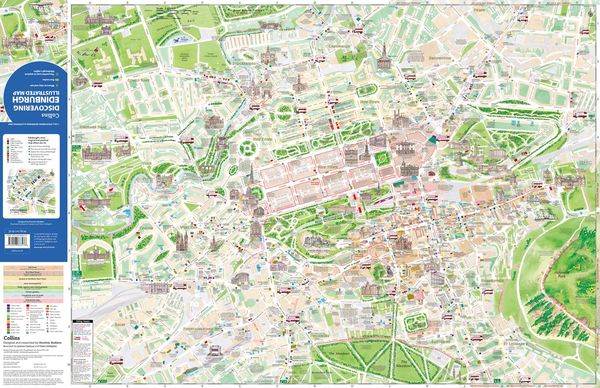 Produktbild: Collins Maps: Discovering Edinburgh Illustrated Map