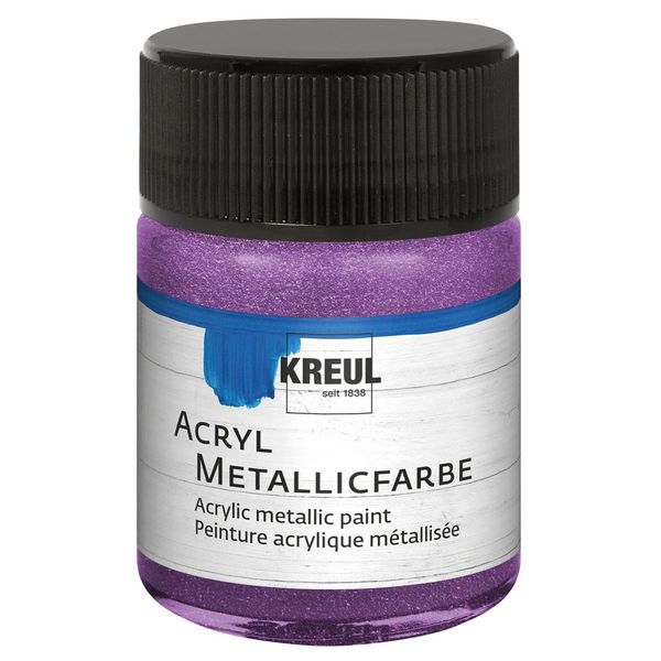 Produktbild: KREUL Acryl Metallicfarbe flieder 50ml