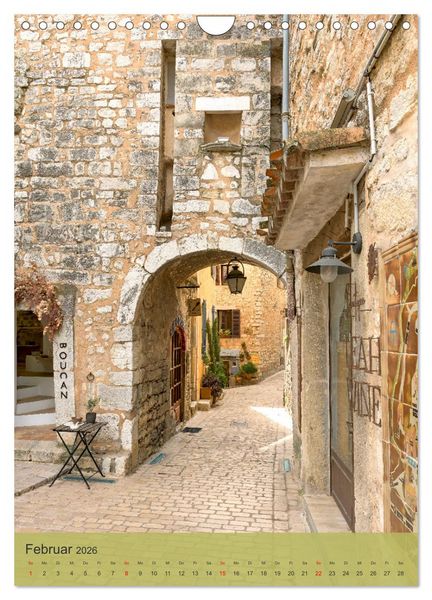 Produktbild: Sch&ouml;nste D&ouml;rfer - Provence-Alpes-C&ocirc;te d'Azur (Wandkalender 2026 DIN A4 hoch), CALVENDO Monatskalender