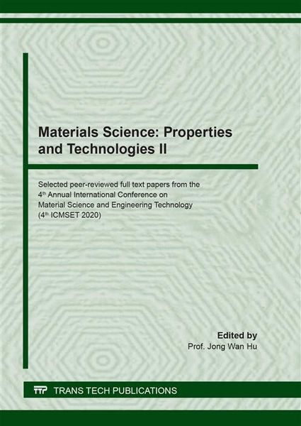 Produktbild: Materials Science: Properties and Technologies II