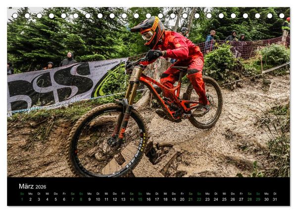 Produktbild: Downhill Racing 2026 (Tischkalender 2026 DIN A5 quer), CALVENDO Monatskalender