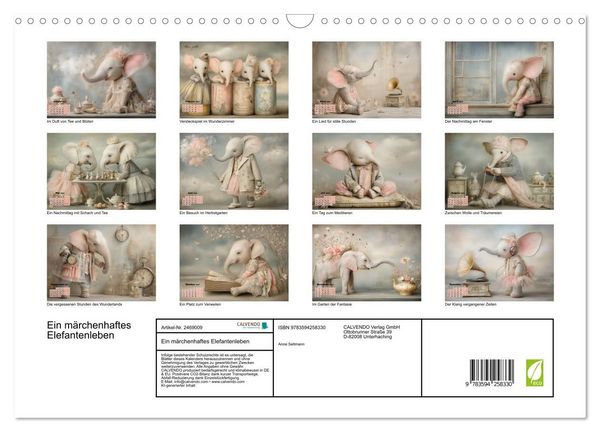 Produktbild: Ein m&auml;rchenhaftes Elefantenleben (Wandkalender 2027 DIN A3 quer), CALVENDO Monatskalender