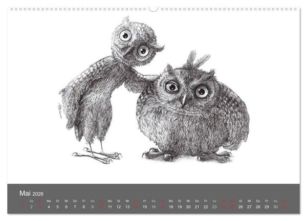 Produktbild: TIERONISCH (Wandkalender 2026 DIN A2 quer), CALVENDO Monatskalender