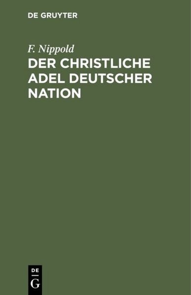 Produktbild: Der christliche Adel deutscher Nation