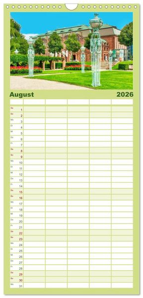 Produktbild: Familienplaner 2026 - Mannheim - Die Stadt im Quadrat mit 5 Spalten (Wandkalender, 21 x 45 cm) CALVENDO