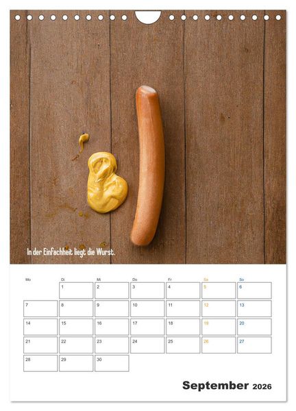 Produktbild: Ist mir Wurst Kalender (Wandkalender 2026 DIN A4 hoch), CALVENDO Monatskalender