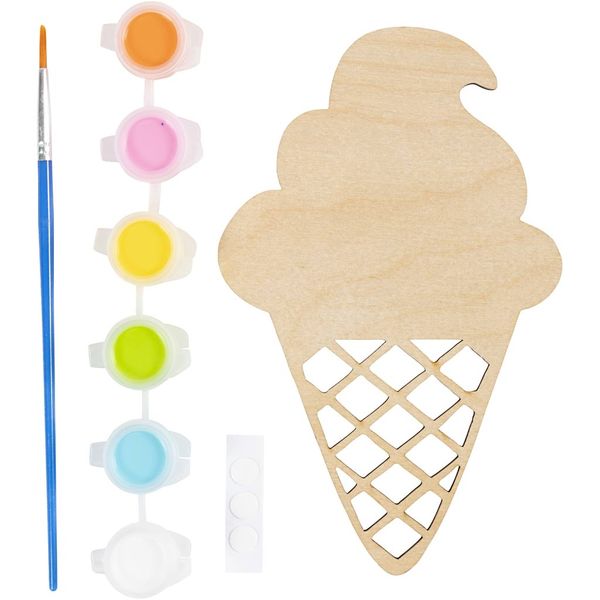 Produktbild: Creativ Company Mini Kreativ Set Malen, Eiswaffel, Sortierte Farben