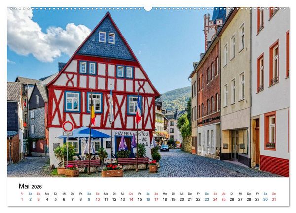 Produktbild: Bacharach - Fachwerkromantik am Rhein (hochwertiger Premium Wandkalender 2026 DIN A2 quer), Kunstdruck in Hochglanz