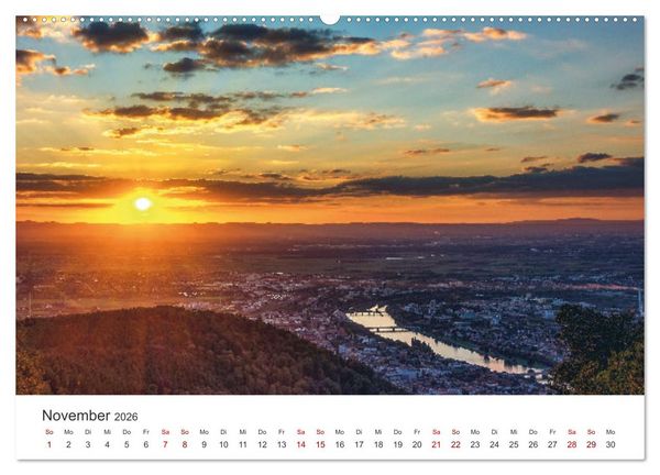 Produktbild: Lichtstimmungen in Heidelberg (Wandkalender 2026 DIN A2 quer), CALVENDO Monatskalender