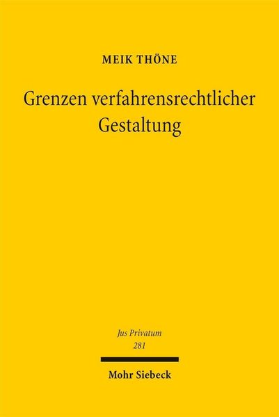 Produktbild: Grenzen verfahrensrechtlicher Gestaltung
