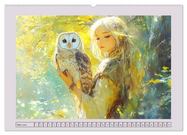 Produktbild: Traumwelten. Mangas mit magischen Begegnungen (hochwertiger Premium Wandkalender 2026 DIN A2 quer), Kunstdruck in Hochglanz