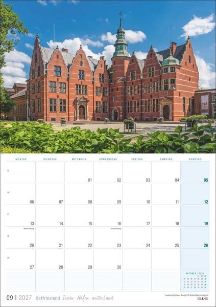 Produktbild: Ostfriesland Kalender 2027 - Inseln &middot; H&auml;fen &middot; weites Land