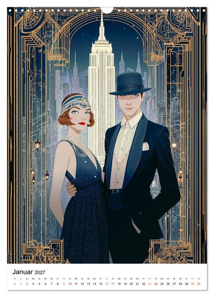 Produktbild: Art Deco - Glamour, Geometrie und Goldstaub (Wandkalender 2027 DIN A3 hoch), CALVENDO Monatskalender