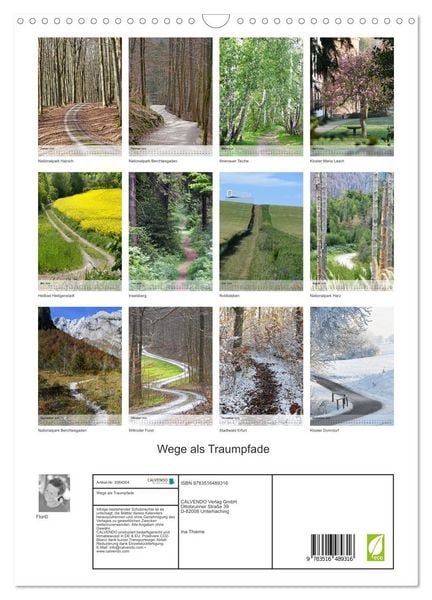 Produktbild: Wege als Traumpfade (Wandkalender 2026 DIN A3 hoch), CALVENDO Monatskalender