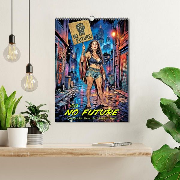 Produktbild: No Future: Dystopische Street-Art Graphic Novel (Wandkalender 2027 DIN A3 hoch), CALVENDO Monatskalender