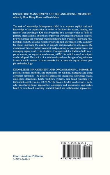 Produktbild: Knowledge Management and Organizational Memories