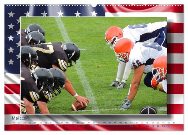 Produktbild: American Football - Kickoff (Wandkalender 2026 DIN A2 quer), CALVENDO Monatskalender