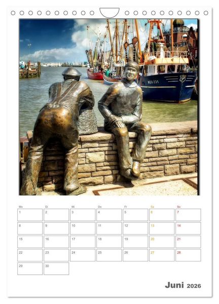 Produktbild: Ostfriesland - Hafen Neuharlingersiel (Wandkalender 2026 DIN A4 hoch), CALVENDO Monatskalender
