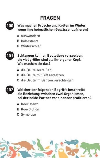 Produktbild: Das gro&szlig;e Tier-Quiz I ab 10 Jahren