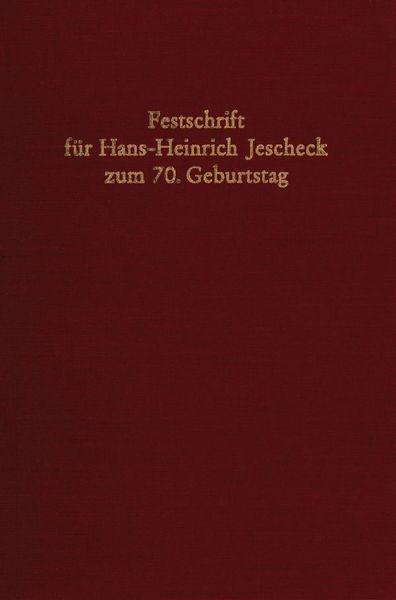 Produktbild: Festschrift f&uuml;r Hans-Heinrich Jescheck zum 70. Geburtstag.