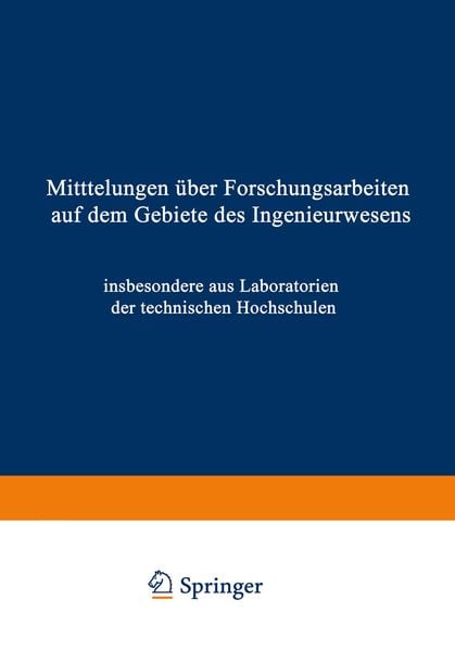 Produktbild: Mittteilungen &uuml;ber Forschungsarbeiten auf dem Gebiete des Ingenieurwesens