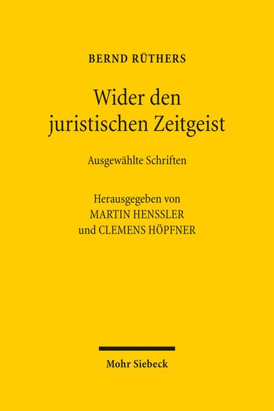 Produktbild: Wider den juristischen Zeitgeist