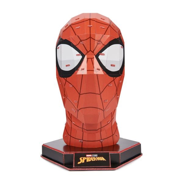 Produktbild: 4D Build - Marvel Spiderman B&uuml;ste - detailreicher 3D-Modellbausatz aus hochwertigem Karton, 82 Teile, f&uuml;r Fans der Superhelden-Serie ab 12 Jahren