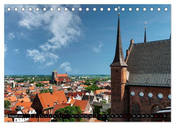 Produktbild: Ein Bummel durch die Hansestadt Wismar (Tischkalender 2026 DIN A5 quer), CALVENDO Monatskalender
