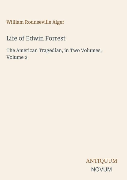 Produktbild: Life of Edwin Forrest