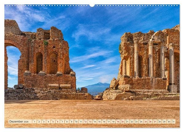 Produktbild: Sizilien, &Auml;tna-Catania-Cefalu-Messina-Syrakus-Taormina-Tindari (Wandkalender 2026 DIN A2 quer), CALVENDO Monatskalender